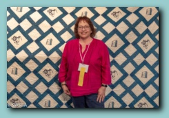 Quilt winner Kathy Stafford