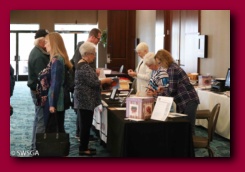 Busy registration desk